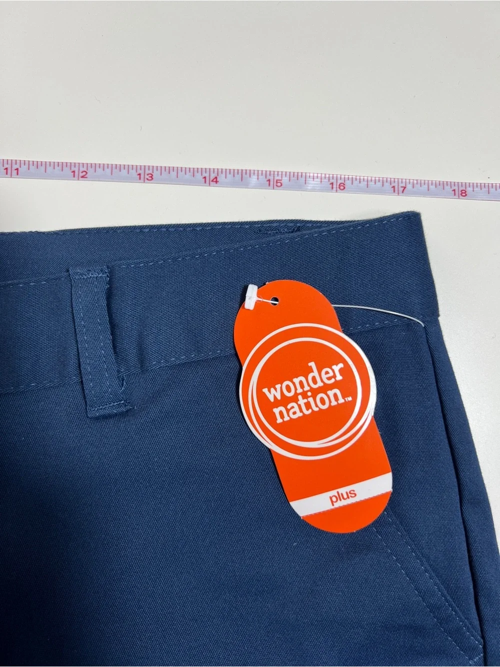 NWT Wonder Nation Girls 18 Plus Navy School Uniform Bermuda Shorts Stretch